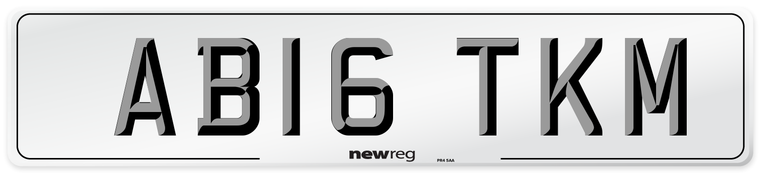 AB16 TKM Number Plate from New Reg